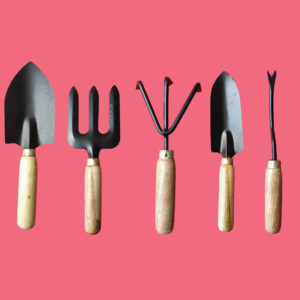 Gardening Tools Kit(  Garden Fork, Weeder, Trowel,  Transplanter, Hand Rake )|Garden Tool Kit  (set of 5 Tools)